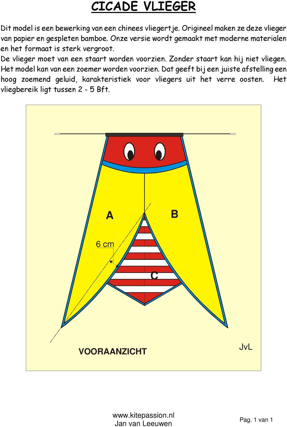 Zonder staart kan hij niet vliegen. Het model kan van een zoemer worden voorzien.