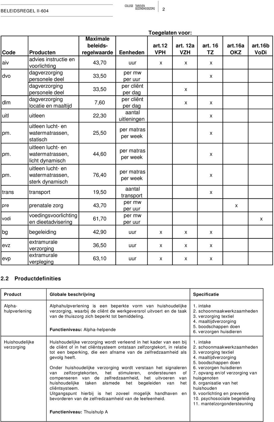 42,90 uur evz evp etramurale etramurale 36,50 uur 63,10 uur art.16a OKZ art.16b VoDi 2.