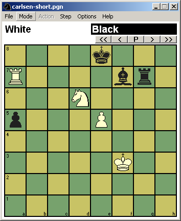 7.4 Carlssen vs Short (Essent 2004) Zwarte koning staat