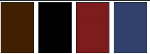 Kleuren en structuren: Het standaard programma van Extoriet platen bestaat uit een groot aantal Uni-kleuren.