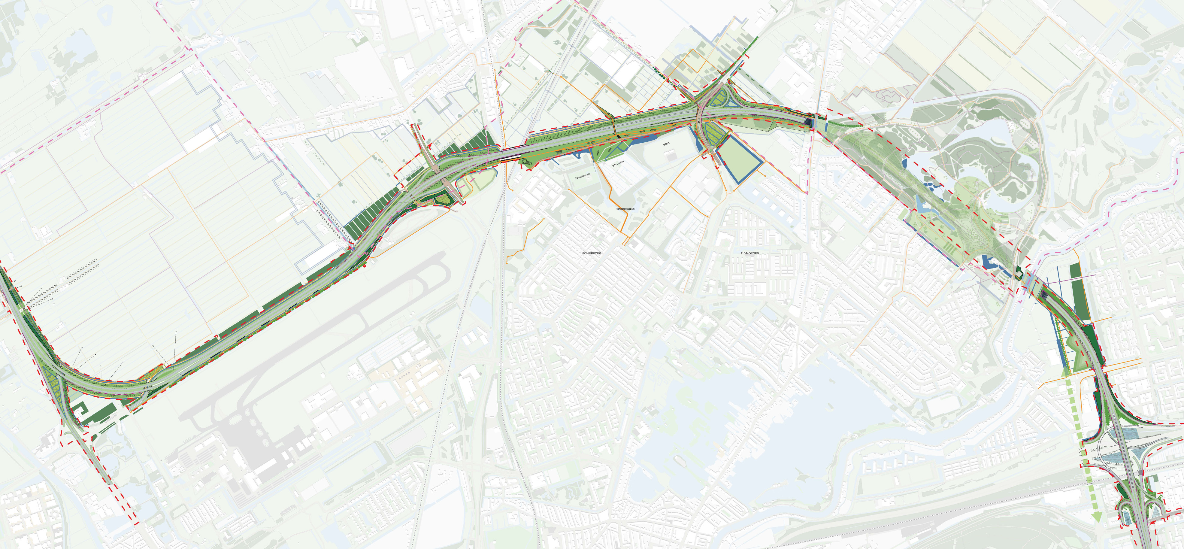 AFSPRAKENKAART A13/16 DEFINITIEF 30 OKTOBER 2015 LEGENDA Ruimtebeslag verharding A16 9 g Weg (bestaand) Weg (nieuw/te verleggen) b Spoor 3 5 Keerwand 4 9 c 10 f 5 d 8b Geluidscherm Gemeente grens OTB