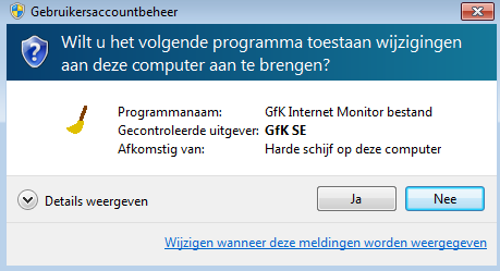 Deel 5 (Verwijderen) Verwijderen in Windows XP, Vista en 7 U kunt GfK Internet Monitor op de volgende manier verwijderen: Klik op uw pc linksonder op de startknop of en vervolgens op Computer.