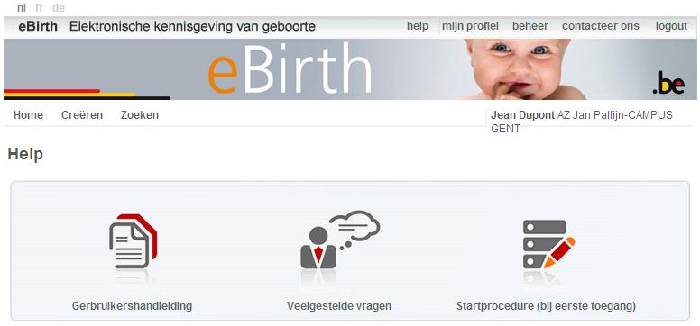 Figuur 51: Helpmenu In de hele ebirth-toepassing werden gebruikt naast elk in te vullen veld.