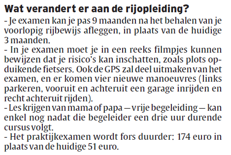 VERKEERSVEILIGHEIDSPLAN En maximum 18 maanden in