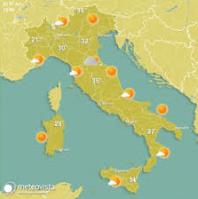 3. Klimaat Italië heeft een Middellandse-Zeeklimaat. In de zomer is de gemiddelde temperatuur 28 C in het zuiden en 22 C in het noorden.