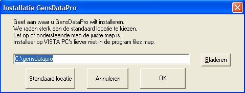 Windows Vista en Windows 7 gebruikers dienen het programma niet in een map in C:\Program Files te installeren.