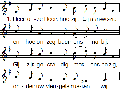 Groet Voorganger: De Heer zij met u Gemeente: OOK MET U ZIJ DE HEER; (gemeente gaat zitten) Gebed om ontferming Glorialied: Tussentijds 2 2.