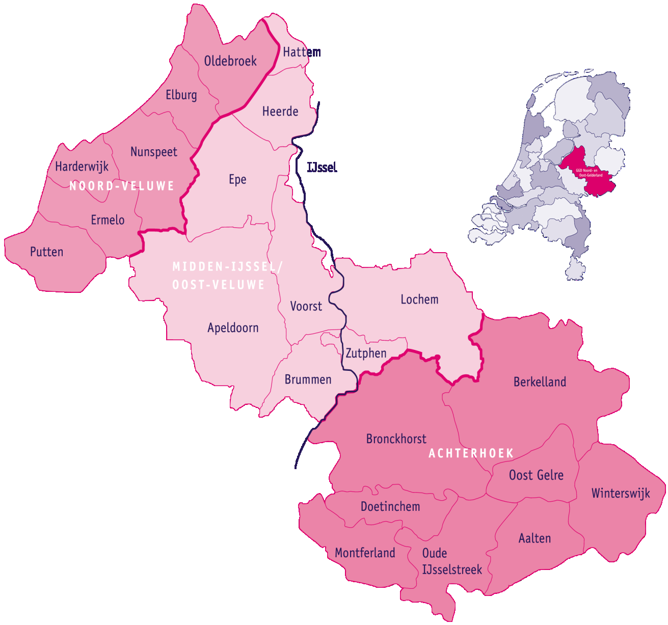 4. Kerngegevens begroting 2017 Werkgebied GGD Noord- en Oost-Gelderland Deelnemende gemeenten en inwoneraantallen 30-09-2015 Aantal deelnemende gemeenten 22 Totaal aantal inwoners 812.