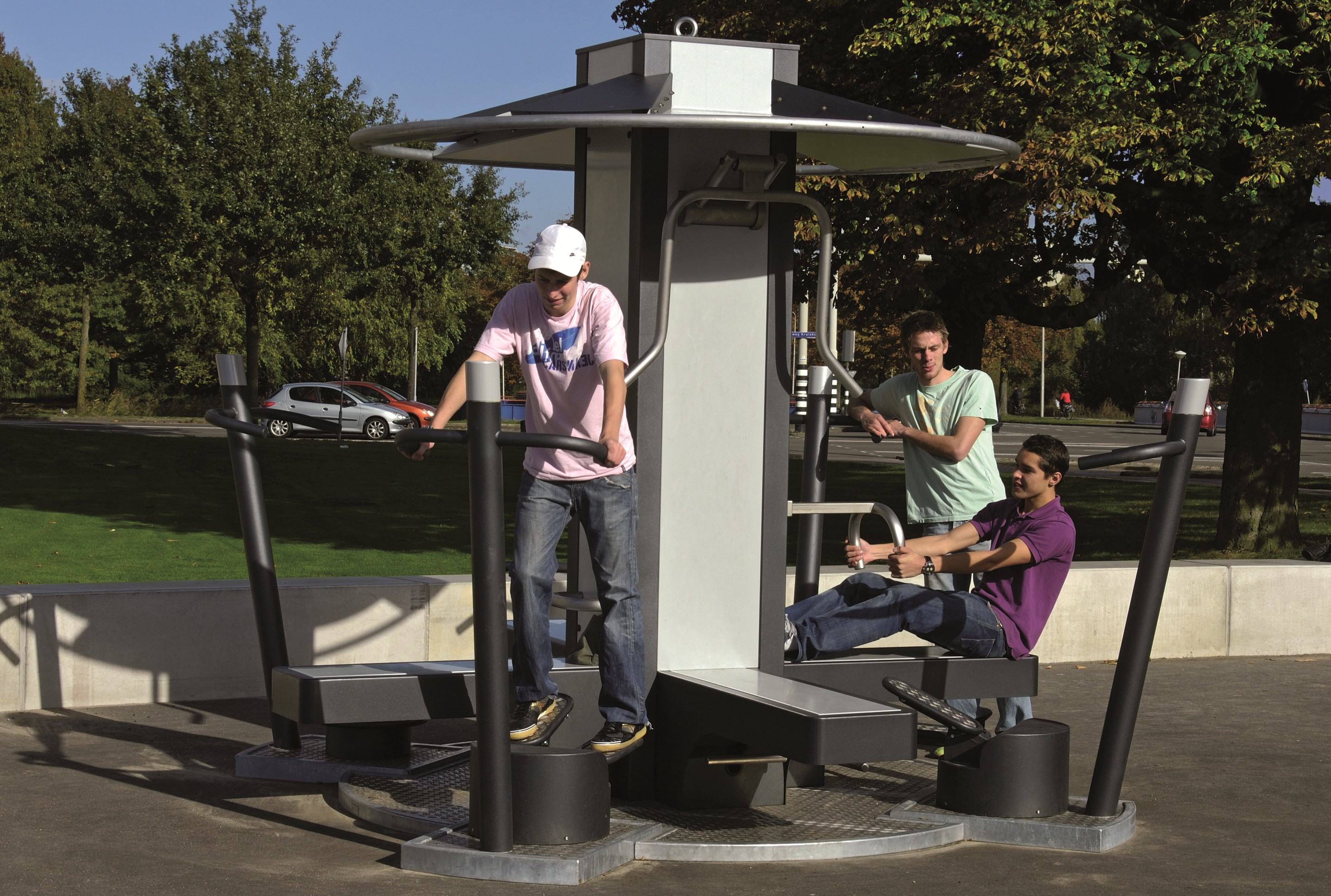 Hierdoor vormt de FitPoint het perfecte fitness station voor openbare ruimtes. De 8 fitness opties vormen een perfecte combinatie voor een totale lichaamstraining.