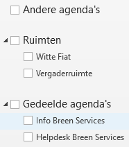 Hoofdstuk 3, Een andere agenda openen Om een apparaat te reserveren zal je eerst de agenda ervan moeten openen.