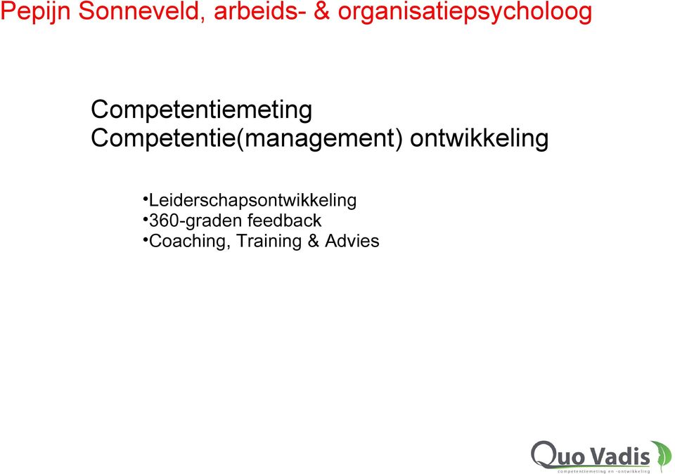 Competentie(management) ontwikkeling