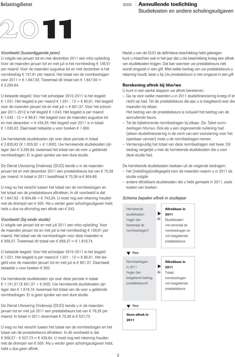 Voor he schooljaar 2010-20 is he lesgeld 1.031. He lesgeld is per maand 1.031 : 12 = 85,91. He lesgeld voor de maanden januari o en me juli = 601,37. Voor he schooljaar 20-2012 is he lesgeld 1.043.