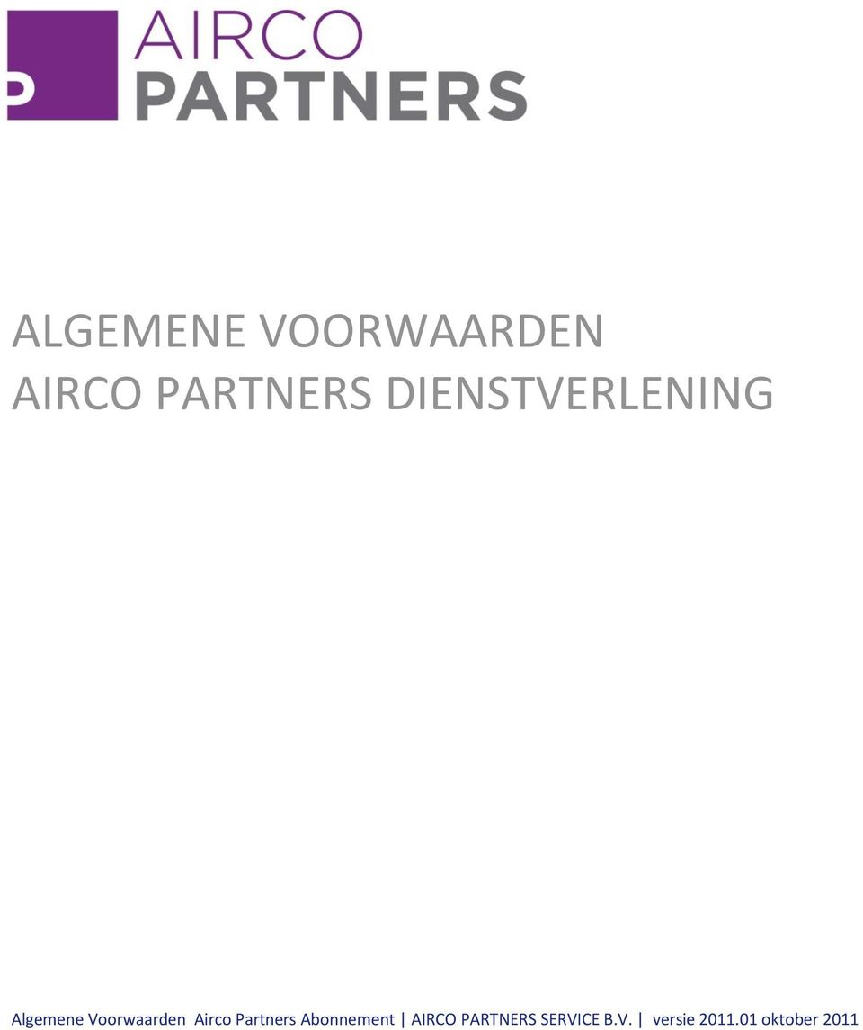 Airco Partners Abonnement AIRCO