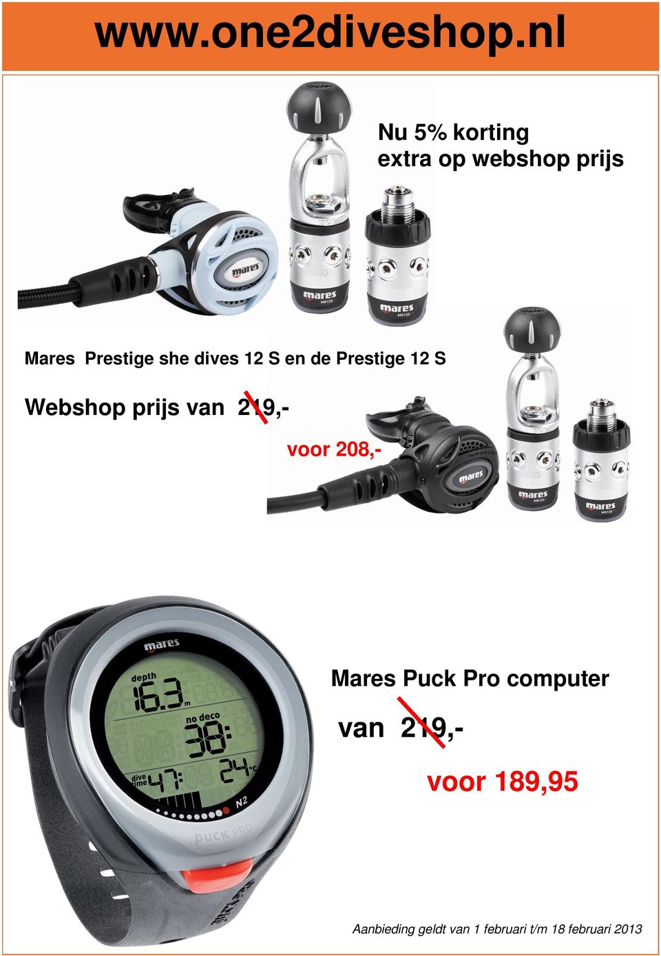 dives 12 S en de Prestige 12 S Webshop prijs van 219,voor