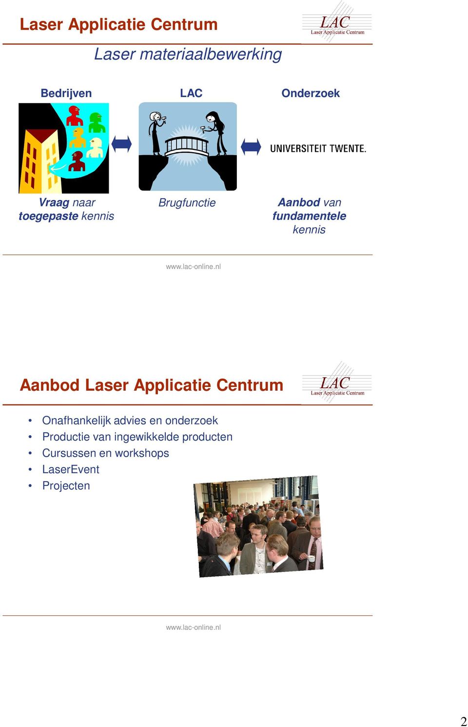Aanbod Laser Applicatie Centrum Onafhankelijk advies en onderzoek