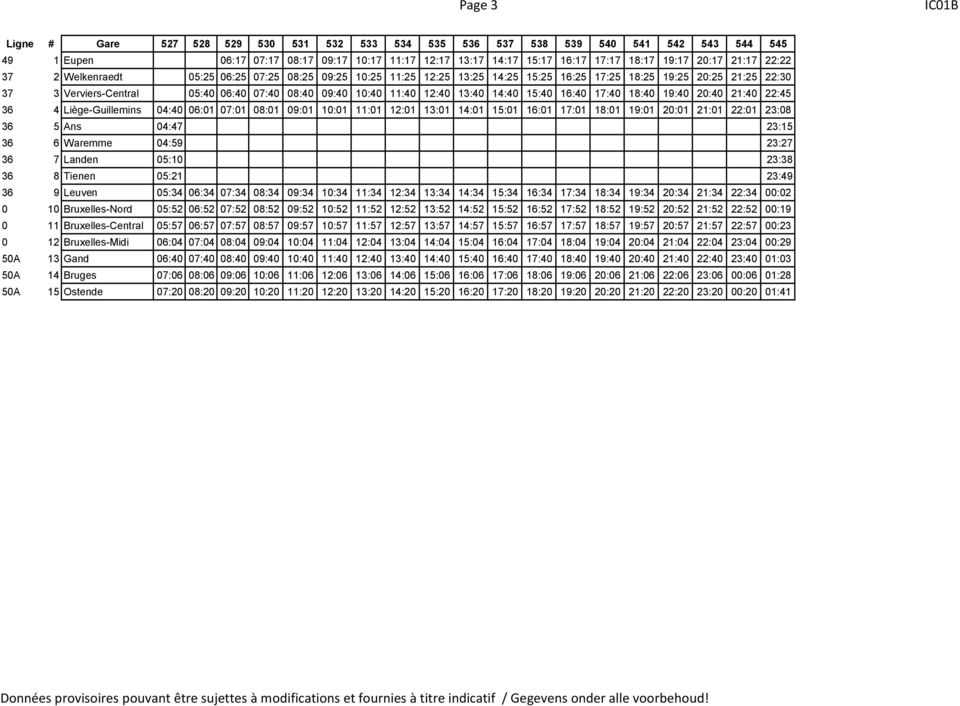 10:40 11:40 12:40 13:40 14:40 15:40 16:40 17:40 18:40 19:40 20:40 21:40 22:45 36 4 Liège-Guillemins 04:40 06:01 07:01 08:01 09:01 10:01 11:01 12:01 13:01 14:01 15:01 16:01 17:01 18:01 19:01 20:01