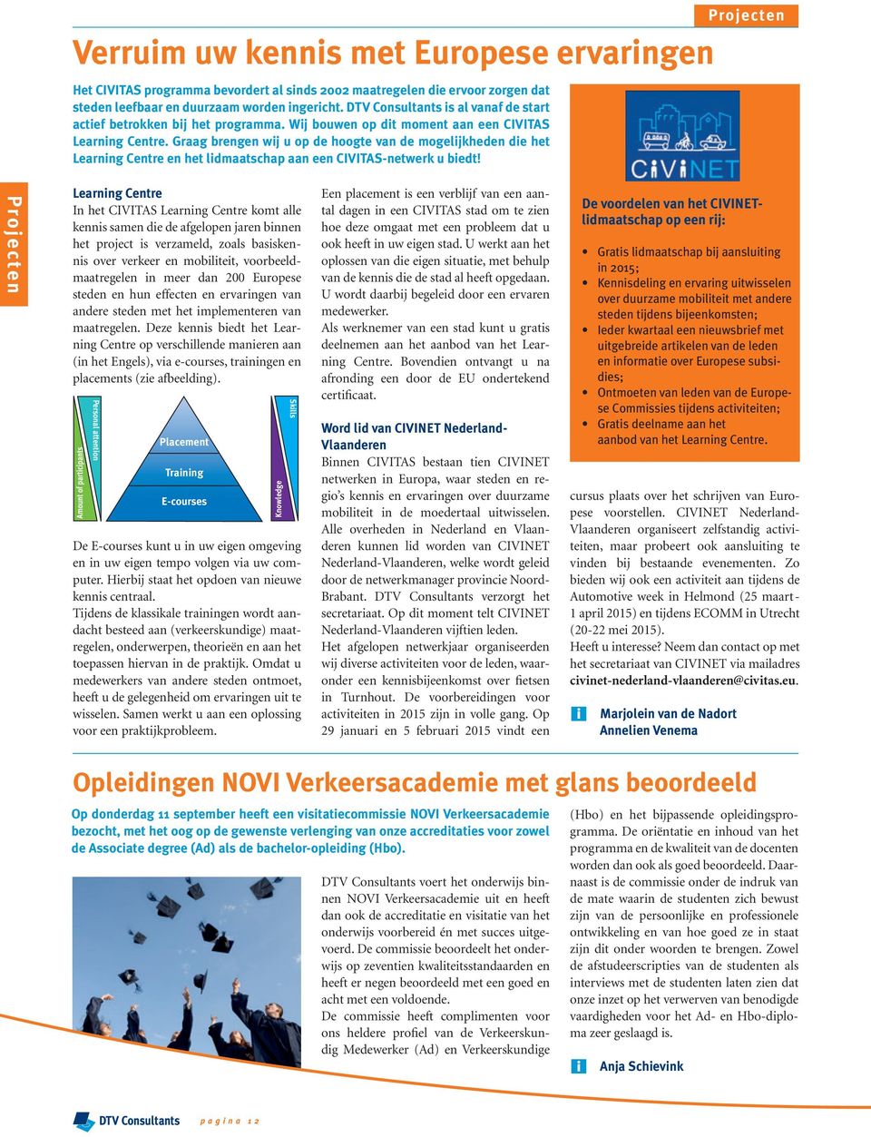 Graag brengen wj u op de hoogte van de mogeljkheden de het Learnng Centre en het ldmaatschap aan een CIVITAS netwerk u bedt!