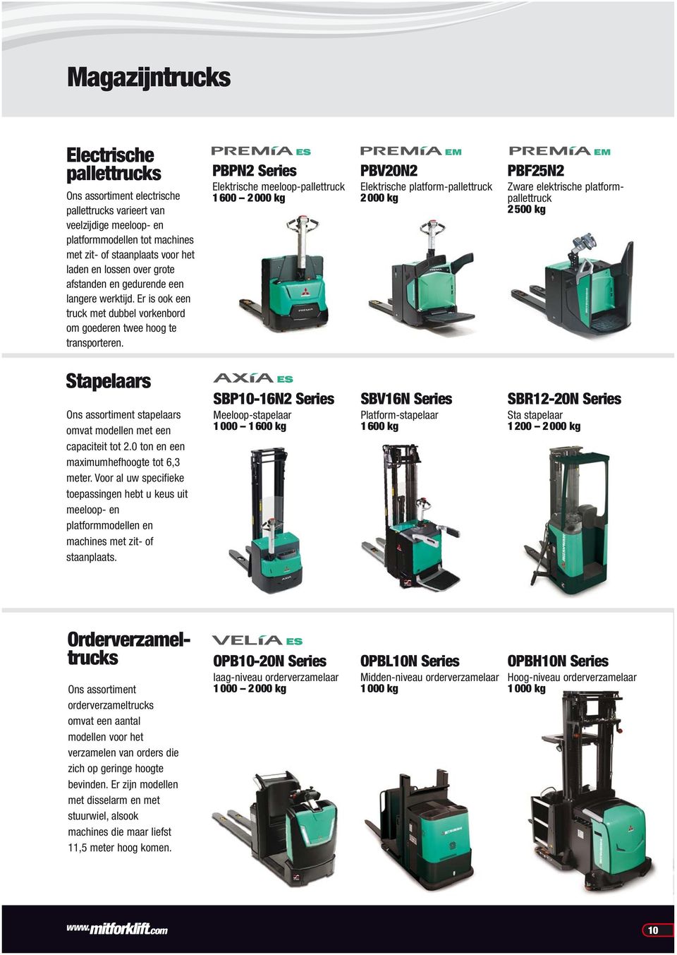 PBPN2 Series Elektrische meeloop-pallettruck 1600 2000 kg PBV20N2 Elektrische platform-pallettruck 2000 kg PBF25N2 Zware elektrische platformpallettruck 2500 kg Stapelaars Ons assortiment stapelaars