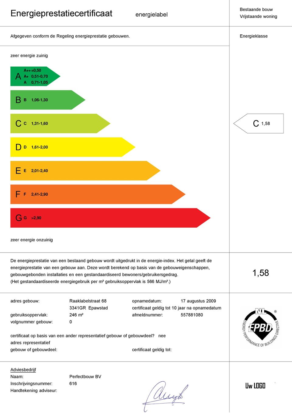 van een bestaand gebouw wordt uitgedrukt in de energie-index. Het getal geeft de energieprestatie van een gebouw aan.