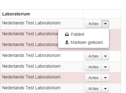 3.1.2 Filteren U kunt de lijst filteren op labbepaling. Tevens kunt u aanvinken dat u alleen de uitslagen met een afwijkende waarde wil zien. 3.1.3 Sorteren De uitslagen worden op de volgende manier gesorteerd: 1.