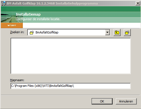 Installatie en opstarten Figuur 3.4: Installatie map kiezen Het is mogelijk om de locatie van de installatiemap te wijzigen, kies Wijzigen.