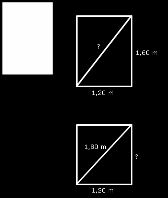 Stap 1 Geef antwoord op de volgende vragen. 1 a. Een rechthoekig raam is m bij m. Bereken de lengte van de diagonaal. Kan een plank van meter bij meter door het raam naar binnen?