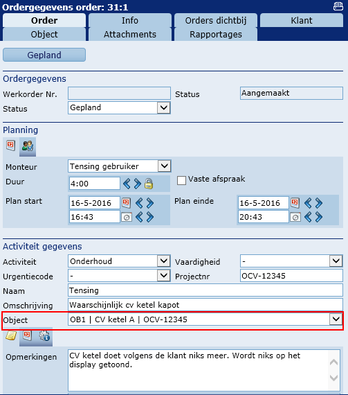 Figuur 11 - Registratiescherm