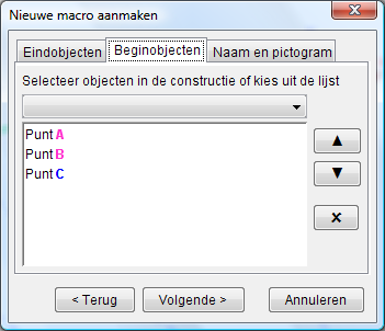 Wij willen deze constructie nu ook bewaren als macro. Kies in de menubalk bij het onderdeel Macro s Nieuwe macro aanmaken.