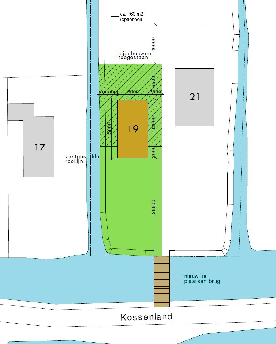 0 m1 Aangebouwd bijgebouw: Maximale goothoogte 3.5 m1 Maximale nokhoogte 6.5 m1 Maximale breedte 3.