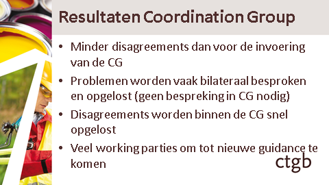 De leden van de Coordination Group hebben een eigen communicatieplatform. ECHA organiseert teleconferenties om een veel lidstaten bij elkaar te brengen en telefonisch te overleggen.