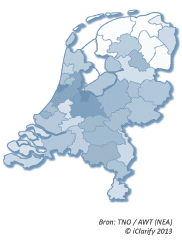 3 laat zien dat de meeste regio s in Noord-Nederland een achterblijvend percentage kenniswerkers 7 (op alle niveaus) hebben.