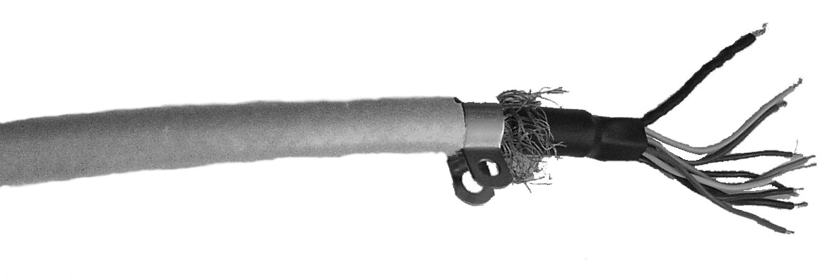 9. Schuif de krimpkous van 40 mm (1½ in.) over de binnenmantel.