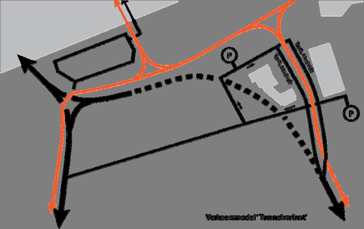 4.2 Model 1: tunnel Dit model gaat uit van de planvorming conform het IPVE FO openbare ruimte westzijde (2009) waarin de Westpleintunnel de verbinding maakt tussen de Graadt van Roggenweg en de