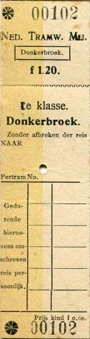 Ansicht 54. Donkerbroek Links tracé van voor 1958.