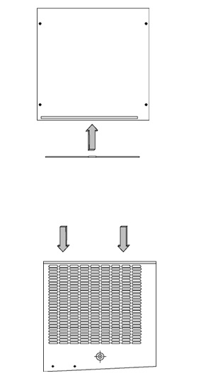 Instructie tekening voor de condenswaterpompkit: Installatie instructie voor de hygrostaatkit: 1. Machine spanningloos maken alvorens de platen te verwijderen. 2.