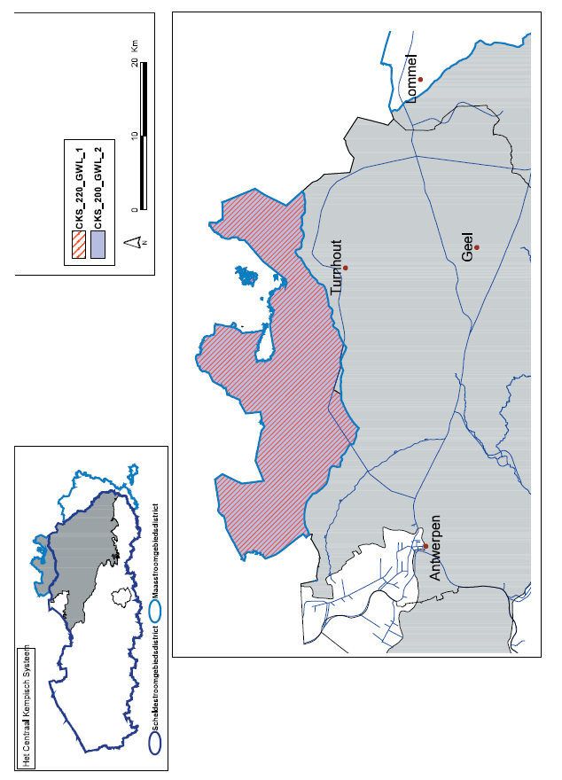 noordelijke en oostelijke begrenzing valt samen met de grens met Nederland. De zuidelijke grens wordt gevormd door de waterscheidingslijn tussen Maas- en Scheldebekken.