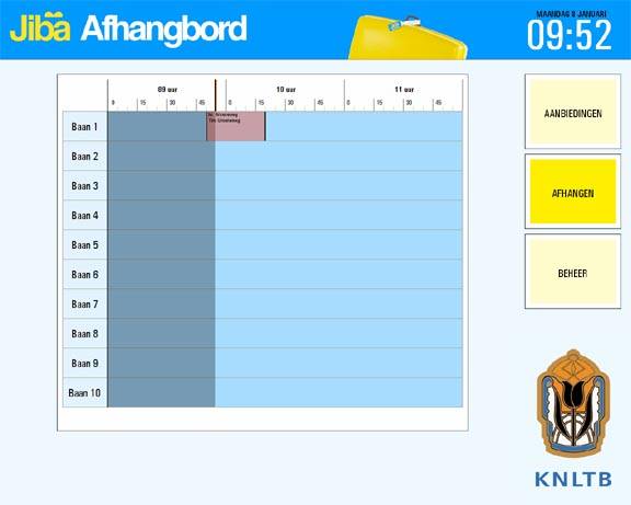 Hier kun je je reservering eventueel ook wissen, door de knop 'Wissen' aan te tippen en opnieuw je pas door de kaartlezer te halen.