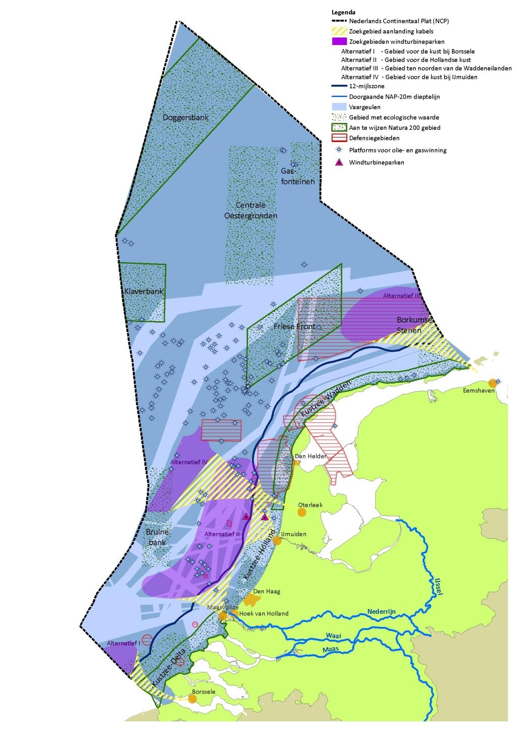 Nadere detaillering zoekgebieden windparken op het NCP Nationaal Waterplan 4
