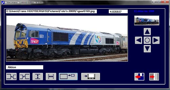 Eigen locomotiefbeelden kunnen met het bijhorende programma dat je op de Commander-website vindt en na een update van de centrale naar 1.042 ingelezen worden.