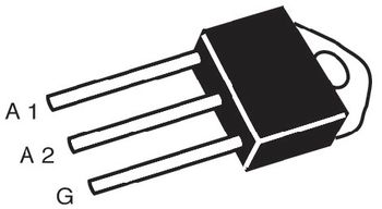 Een thyristor werkt als een elektronische schakelaar. Een thyristor lijkt op een schakelbare diode die met een extra stuuraansluiting (de gate), te bedienen is.