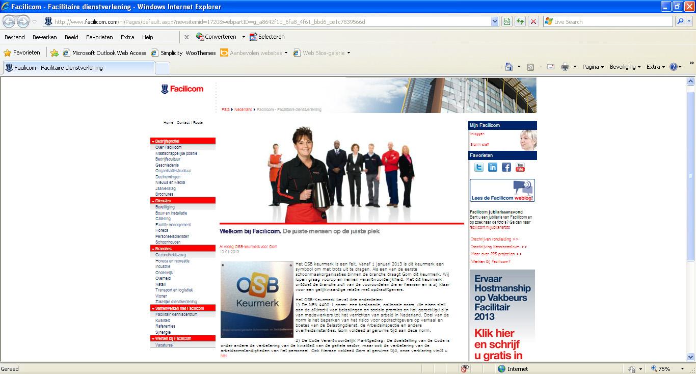 Internet: OSB, leden, internetmagazines en andere branches www.