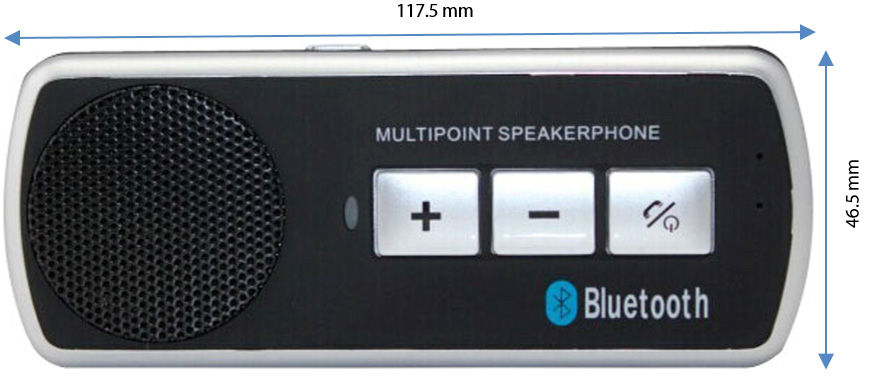 PRODUCT AFBEELDING & BELANGRIJKSTE FUNCTIES 1. Luidspreker 2. Microfoon 3. LED indicator 4. Mini USB laadpoort; gebruik de meegeleverde SUB poort voor het laden 5.
