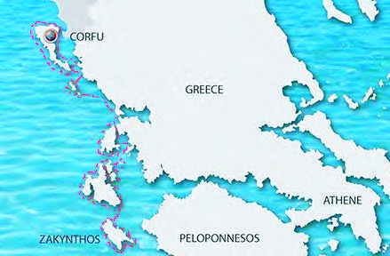 De zeiltochten gaan via de prachtige Griekse eilanden in de steeds rustige Ionische zee.