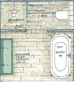 Voor ieder wat wils! badkamer amer Een perfecte in 6 handige stappen. Kleine ruimte, schuin dak? Voor ons geen probleem. Elke nieuwe badkamer begint bĳ ons met een slim 3D-ontwerp.