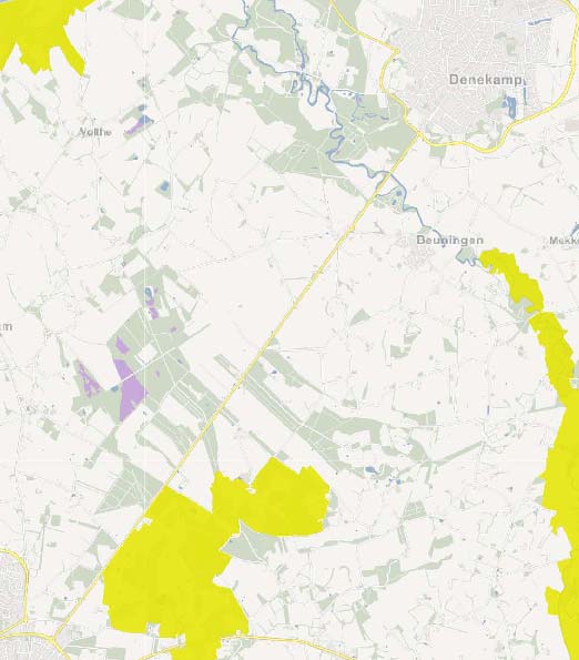 De N 342 is direct langs het Natura2000 gebied Landgoederen Oldenzaal gelegen, andere Natura2000 gebieden liggen op enige afstand (zie kaart 2.6).