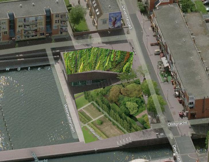 Extra natuurkansen: Vergroening Weerwaterplein en dak Vossenburcht Een gebouw van Stad &Natuur moet meer natuur uitdrukken.