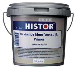 Nieuw van Histor: Dekkende Muur Voorstrijk / Primer Betere dekking en een strakker kleurresultaat De kleur op je muur wordt altijd mooier als je eerst Histor Dekkende Muur Voorstrijk toepast.