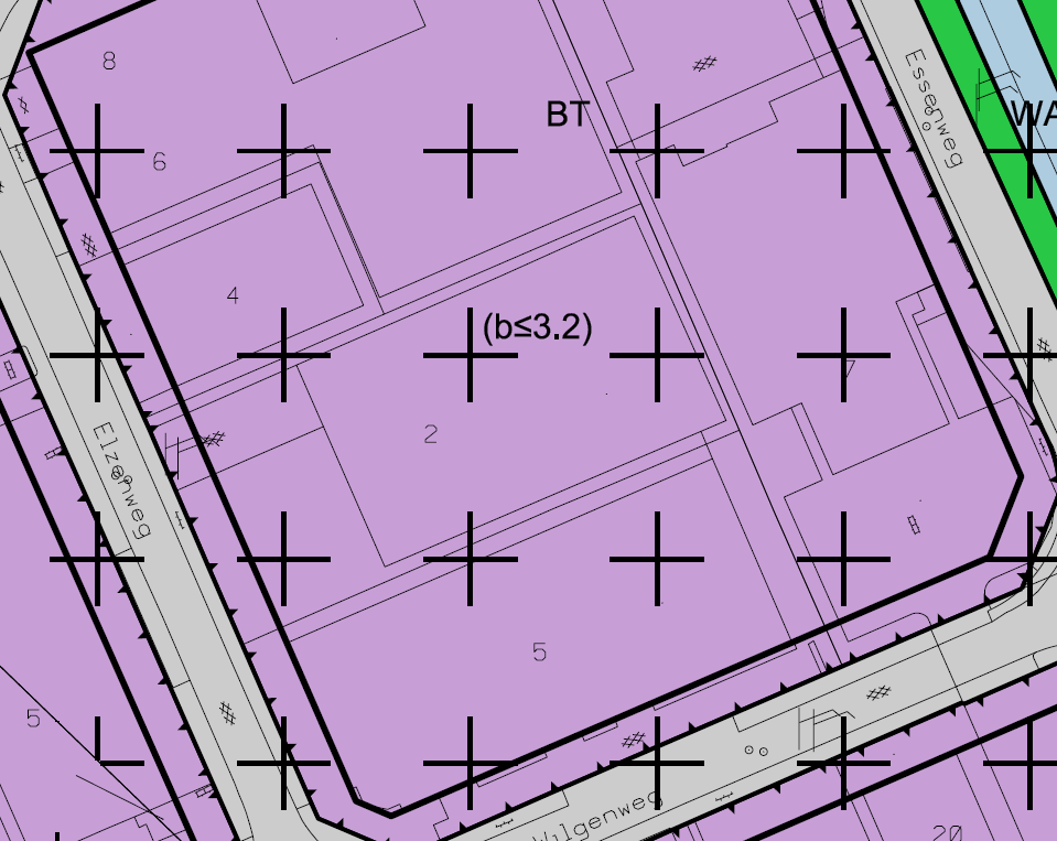 BESTEMMINGSPLAN BEDRIJVENPARK TAPPERSHEUL het bouwvlak of bebouwingsvlak wodt begensd doo de dikke zwate lijn binnen (of in enkele gevallen gelijk aan) het bestemmingsvlak.