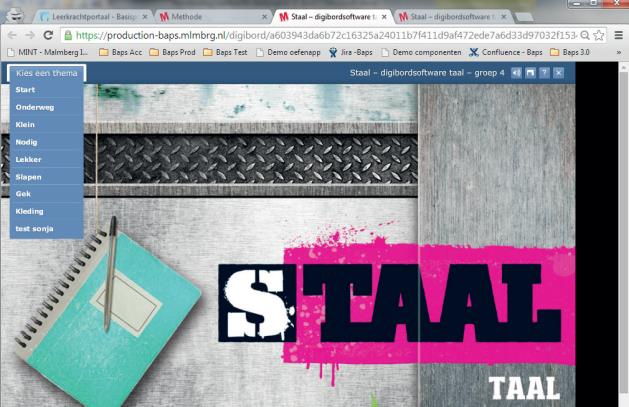 De digibordsoftware opent op een nieuwe browsertab. Staal heeft aparte digibordsoftware voor taal en spelling. De meeste andere methodes van Malmberg hebben per jaargroep één product. Tip!