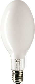Philips HID lampen MASTER HPI Plus Diffuse ovoïde kwarts metaalhalogeenlampen. WIT licht. De "PLUS" lampen zijn zowel op HPL als op hogedruk natrium (SON) voorschakelapparatuur te bedrijven.